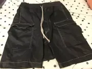 RICK OWENS DRKSHDW SHORTS with drawstring drop crotch drkshdw Du 17F2383 lg NWT