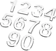 TEHAUX 10Pcs Self Adhesive House Address Numbers Durable Mailbox Stickers for Door Apartment Hotel Easy Peel Stick Installation for Commercial Use