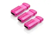 3PK Verbatim Store'n'Go Pinstripe 16GB USB Storage Stick Drive For Laptop PC Pk