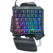 G92 Wired Single Handed RGB Gaming Membrane Keyboard 35 Keys One Hand Ergonomic Game Keypad for PC Laptop Pro PUBG Gamer