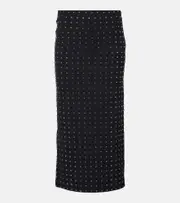 [Sportmax] Sportmax Nome crystal-embellished midi skirt UK 18 black