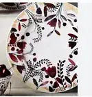 Anthropologie Harvest Foliage " Oh Darling " Dinner Plate Set of 3 Dinner Plates