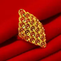 在飛比找蝦皮購物優惠-福山銀樓 純金9999 黃金戒指 戒指 女款 滿天星 純金食