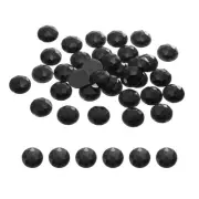 50Pcs Flat Back Round Rhinestones 14mm SS45 Black Crystal Rhinestones
