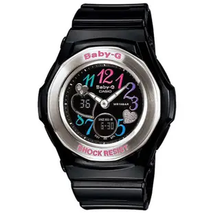CASIO BABY-G 彩色心情時尚雙顯錶(黑)