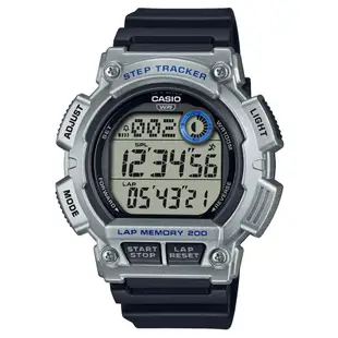 【CASIO 】經典大錶面計步運動電子錶-黑X灰(WS-2100H-1A2)