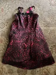 Torrid BETSEY JOHNSON LEOPARD MINI BABYDOLL DRESS Size 10 NWT punk Formal Poofy
