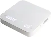 Veumoie Coffee Scale, 0.1g Precise Graduation, Portable Pocket Scale Multi-Function Timing Kitchen Scale White