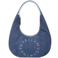 在飛比找Yahoo奇摩購物中心優惠-Stella McCartney Hobo 小款 字母浮雕牛