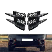 Glossy Blk Front Bumper Fog Light Grille For Land Rover Range Rover Velar 17-22