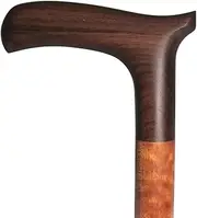 Wooden Derby Head Walking Stick - 36" Premium Wooden Handmade Walking Stick with Comfort Grip Handle Wood Carved Designer Lightweight Walking Cane for Men Women.