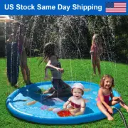 Splash Pad Kids Sprinkler Play Mat 68 in Wading Pool Summer Toddlers Outdoor Toy