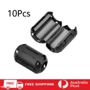 10Pcs 5mm Ferrite Cores Ring Clip-On EMI Noise Suppression Cable Clip Black