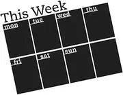 ULTECHNOVO Self Adhesive Chalkboard Wall Sticker Removable Calendar Board Organizer for Home Office School Easy to Clean Versatile Reminder Planning
