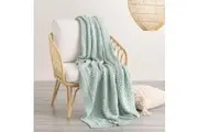 Renee Taylor Lenni 130x170cm Cotton Knitted Sofa Throw Soft Blanket Starlight