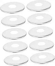 10pcs Stainless Steel Split Flange Cover Plates Self Adhesive Round for Water Pipe Decoration and Reusable Trim Ring Easy Installation for Sprinkler and Plumbing Aesthetics