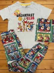 Sz 12 New Peter Alexander Kelloggs Breakfast Kelloggs Top Pants Set + Bag RP$70