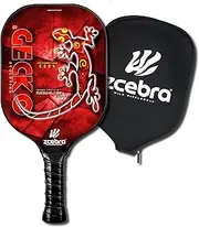 ZCEBRA Pickleball Composite Racket Lightweight Fibreglass Core Polypropylene Textured Paddle Premium ZGECKO