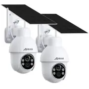 ANRAN Solar Security Camera, 2K WirelessOutdoor Camera with 360° View, Smart ...