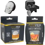 Ozoffer 1x Large Ice Cube Tray & 1x 4 Skull Ice Maker Set Silicone Mold Whiskey DIY Set