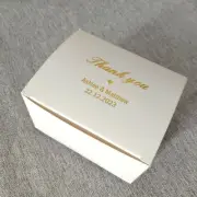 100 Rose gold silver foil wedding favor personalized gift boxes glass Candy Soap