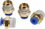 Pneumatic Quick Fittings Male Thread Straight Push in Connector for Air Pipe 4mm Pneumatic Tools (PC4-2 10pc)