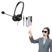 3.5mm Jack Wired Headsets with Microphone for Computer USB Wired Headphone