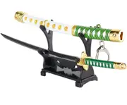 One Piece Tashigi Shigure Metal Sword Keychain Mini Katana Keyring Fidget Toy 22cm