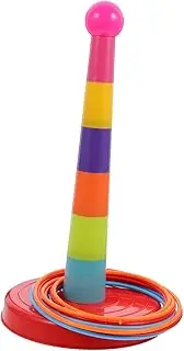 Pack Ring Toss Game Set Lap Toss Rings Base Early Education Toy Plastic Tossing for Boys and Girls for Boys Girls Random