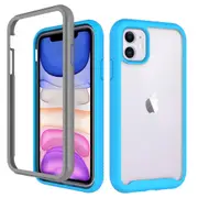 MCC Shockproof Bumper Case iPhone 11 Clear Back Cover Apple iPhone11 [Sky Blue]