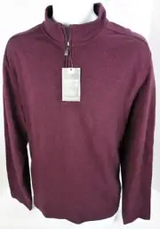 2XL Van Heusen Never Tuck Royal Red Spiced Currant Otto Pull Over 1/4 Zip