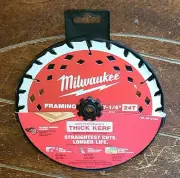 Milwaukee 7-1/4" (24 Tooth) THICK KERF FRAMING Saw Blade - Item #48-40-0740