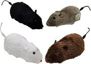 Totority 4Pcs Wind Up Mice for Cats Interactive Mouse Cat No Batteries Required Stimulating Play for Indoor Fun Design