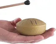 Steel Tongue Drum 3 inch 6 notes Mini Handpan Drum Percussion Instrument Meditation Healing Concert Yoga Zen Drum Chakra Tank Drum for Beginner Adult with Bag Gold