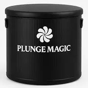 PLUNGE MAGIC Ultimate Cold Plunge Tub Inflatable Ice Bath Tub With Cover for Athletes Portable & XL Size, Water Chiller Compatible (Black - Round)