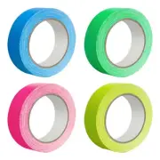 Neon Gaffer Tape, 4PCS Fluorescent UV Blacklight Glow in The Dark Tape 1.5cmX5m