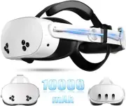 Head Strap with 10000mAh Battery for Oculus Quest 3 Fast Charging Elite Strap VR