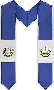 [GIFFZERR] Class of 2025 Country Flag Graduation Stole Sash - V Shape National Country Flag Sash Graduation Stole