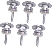 SECFOU Guitar Accessories 6pcs Electric Guitar Strap Studs Metal Guitar Strap Buttons Bass Strap Lock Mushroom Head Pads for