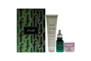 Resilient Hidrated Skin Trio by Fresh for Women - 3 Pc 5oz Soy Face Cleanser, 1oz Elixir Skin Resilience Activating Serum - Tea, 0.5oz Deep Hidration Face Cream - Rose
