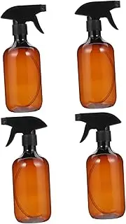 NOLITOY Amber Pet Spray Bottle 4 Pack 500ml Empty Containers for Liquid Storage Travel