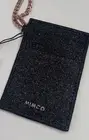 Mimco Classico Lanyard Card Wallet Holder Black Sparkle RRP $89.95 BNWT New