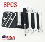 8Pcs Universal Motorcycle Spark Plug Spanner Wrench Socket Repair Tool Kit Metal