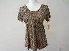 Style & Co Petite M Women's Leopard Print Top new with tags