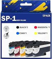 YiBoton SP-1 SP01 Sublimation Ink Cartridges (5-Pack) SP01BKS SP01CS SP01MS SP01YS Ink Compatible with Thermo Sublimation SP-1 Printers,110ML
