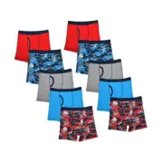 Wonder Nation Boys Multicolor 100% Soft Cotton Boxer Briefs Underwear Size L