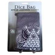 331295 ILLUMINATI DICE BAG WITH GREY AND WHITE D6 STEVE JACKSON GAMES DESIGN