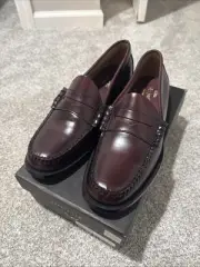 GH BASS WEEJUNS 10.5 D US MENS WEEJUNS LOAFER WINE RED