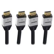 2PK Moki HDMI 1.5m High Speed Ultra Full HD 4K/1080 Cable w/Gold Plated Ethernet