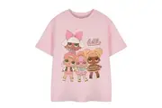 LOL Surprise Girls Group Short-Sleeved T-Shirt (Pink) (3-4 Years)